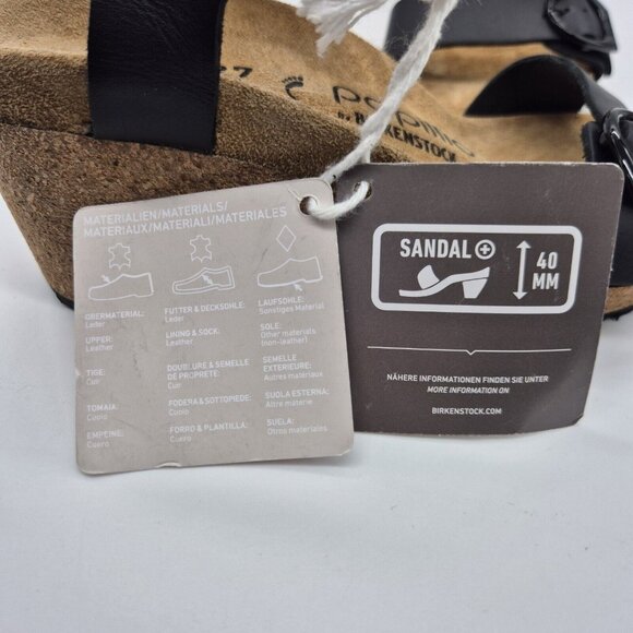 Papillio Birkentsock Women's Size 6 US 37 EU Soley Ring Black Sandals Wedge (94) - Picture 10 of 14